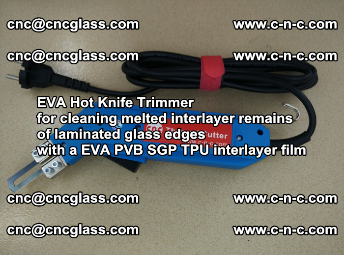 EVA HOT KNIFE TRIMMER cleaning PVB SGP EVA interlayer film overflowed remains outof laminated glass edges (28)